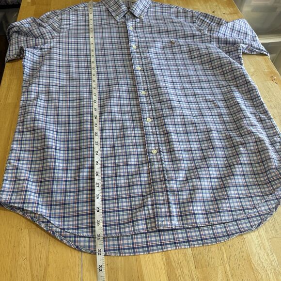 Ralph Lauren Check Plaid Button Down Shirt Long Sleeve Collared Mens XL - Picture 9 of 11